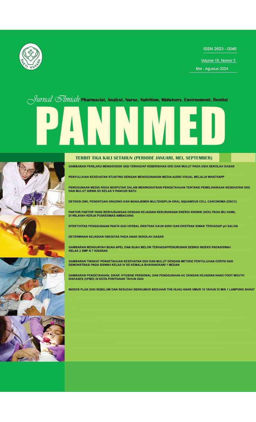 					View Vol. 19 No. 2 (2024): Vol. 19 No. 2 (2024): Jurnal Ilmiah PANNMED Periode Mei - Agustus 2024
				